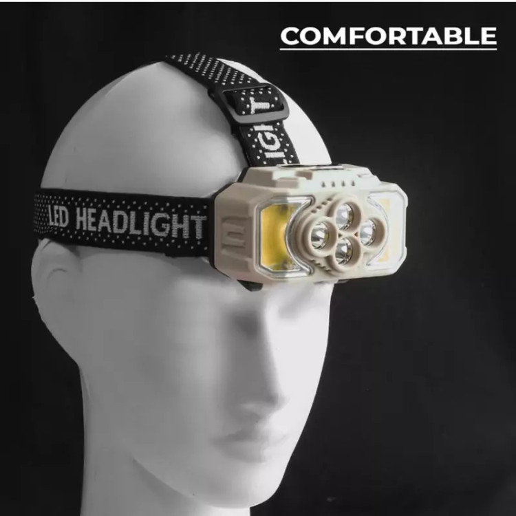 چراغ پیشانی COB+4 led مدل HX-815